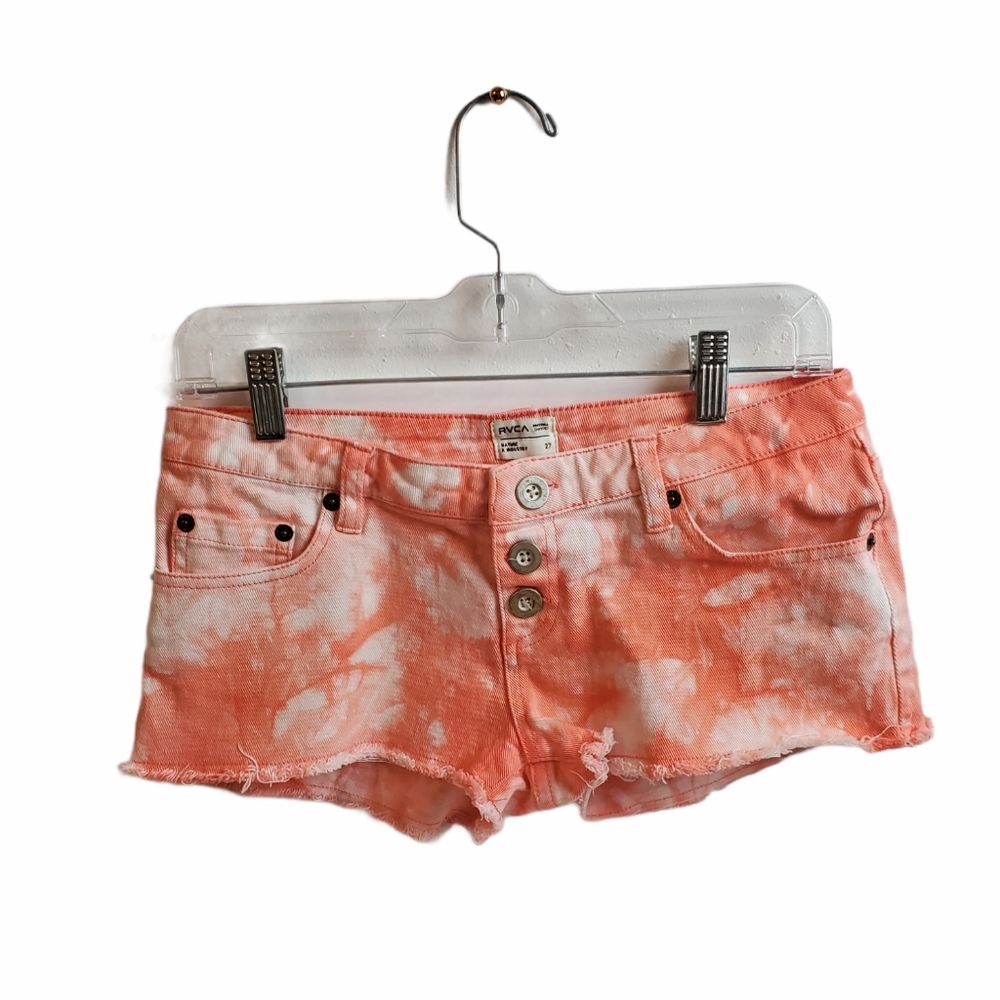 Tie-Dye Coral Women’s Denim Shorts